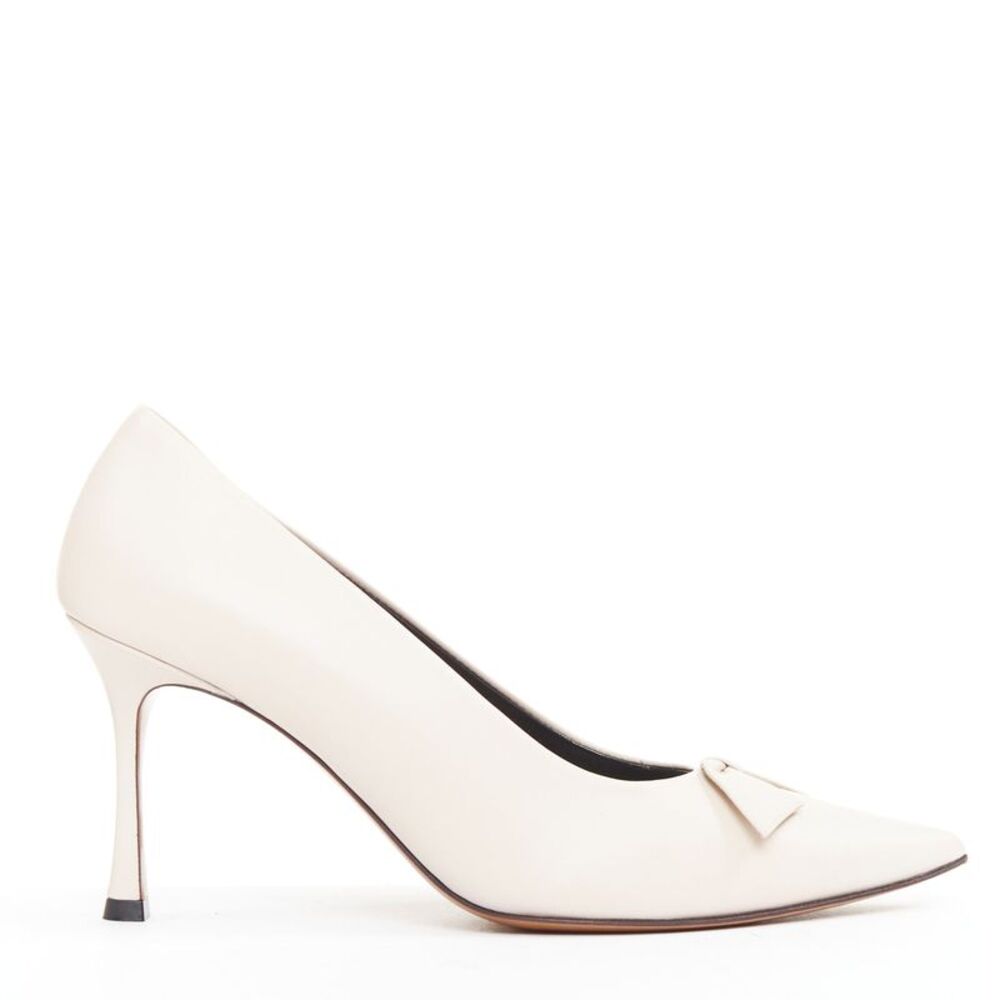 The Row Leather Soft Calf Spool Heel Pumps